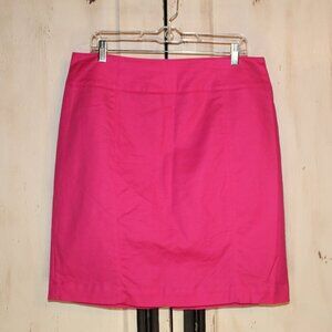 Worthington vibrant pink fitted silhouette‎ tapered lined pencil skirt 16